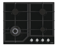 Płyta gazowa Gorenje GTW641KB gaz na szkle Żeliwne ruszty Czarny - 1035312 - zdjęcie 1